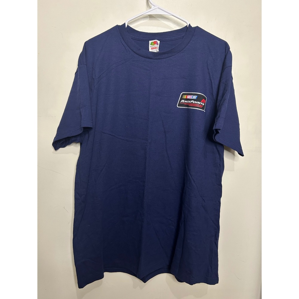 Vintage NASCAR RacePoints T Shirt Navy Blue‎ Mens XL Racing Graphic Tee